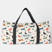 Kattenpatroon Moderne Elegante Monogram Initialen Plunjezak (Voorkant)