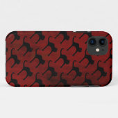 kattenpatroon op rode achtergrond Case-Mate iPhone case (Achterkant (horizontaal))