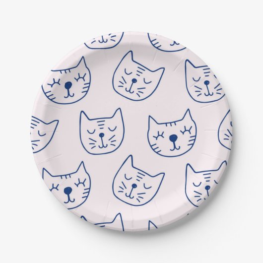 Kattenpatroon Papieren Bordje (Voorkant)