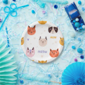 Kattenpatroon Papieren Bordje (Feest)