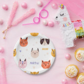 Kattenpatroon Papieren Bordje (Feest)