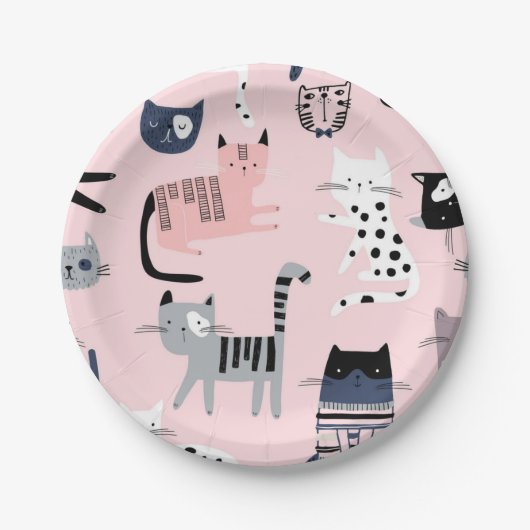 Kattenpatroon Papieren Bordje (Voorkant)