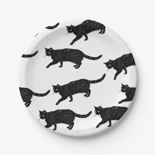 Kattenpatroon Papieren Bordje (Voorkant)