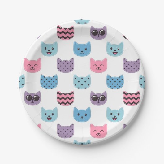 Kattenpatroon Papieren Bordje (Voorkant)