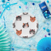 Kattenpatroon Papieren Bordje (Feest)