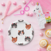 Kattenpatroon Papieren Bordje (Feest)