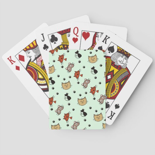 Kattenpatroon Pokerkaarten (Achterkant)