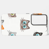 Kattenpatroon Samsung Galaxy Hoesje (Linkerkant)