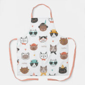kattenpatroon schort (Voorkant)