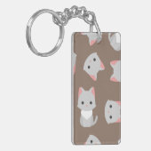 Kattenpatroon Sleutelhanger (Voorkant Links)