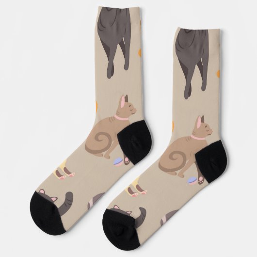 Kattenpatroon Sokken (Links)