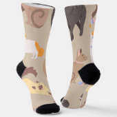 Kattenpatroon Sokken (Gebogen)