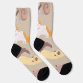 Kattenpatroon Sokken (Rechts)