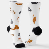 Kattenpatroon Sokken (Gebogen)
