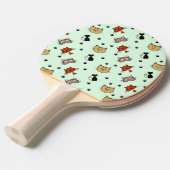 Kattenpatroon Tafeltennisbatje (Voorkant Gekanteld)