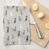 Kattenpatroon Theedoek (Quarter Fold)