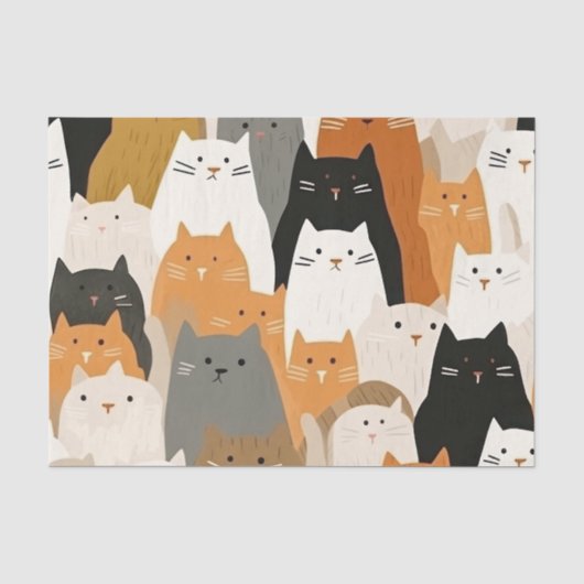 Kattenpatroon Tissuepapier (Voorkant)