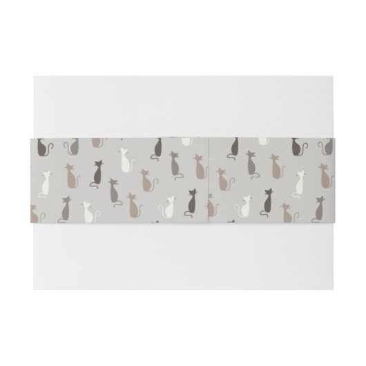 Kattenpatroon Uitnodigingen Wikkel (Achterkant Voorbeeld)