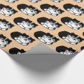 kattenpatroon van schattige tuxedo cadeaupapier (Hoek)