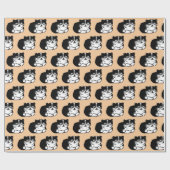 kattenpatroon van schattige tuxedo cadeaupapier (Vlak)