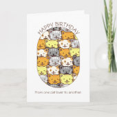 Kattenpatroon voor aangepaste kattenbroodjes op za kaart (Voorkant)