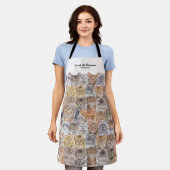 Kattenpatroonprint Schort (Gedragen)