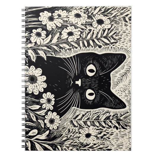 Kattenpatroontekening Notitieboek (Voorkant)