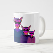 Kattenpersonages ontwerp grote koffiekop (Voorkant rechts)