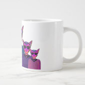 Kattenpersonages ontwerp grote koffiekop (Rechts)