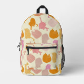 Kattenperzik roze Sinaasappel Bedrukte Rugzak (Voorkant)