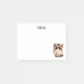 Kattenpiloot Kattenmoeder aquarel op maat gemaakte Post-it® Notes (Voorkant)