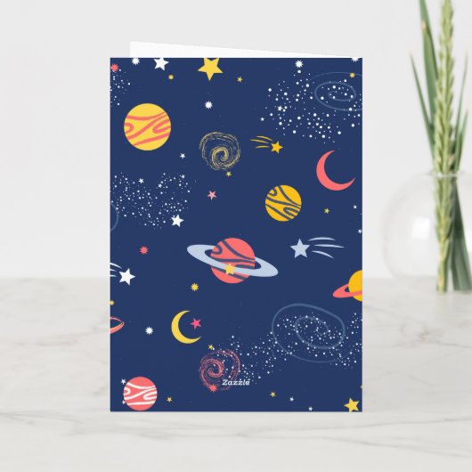 Kattenpiloot & UFO, Koele Buitenruimte, Grappige V Kaart (Achterkant)