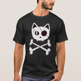 Kattenpiraat Halloween voor Kattenmoeder Kattenvad T-shirt