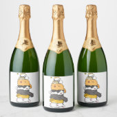Kattenpiramide Sparkling Wijnetiket (Flessen)