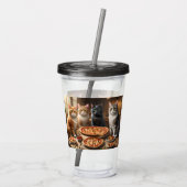 Kattenpizza Avond, Acryl Drinkbeker (Achterkant)