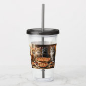 Kattenpizza Avond, Acryl Drinkbeker (Voorkant)