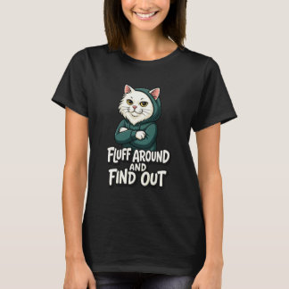 Kattenpluis Rond Kijken Uit Grappig Sarcasme Katte T-shirt