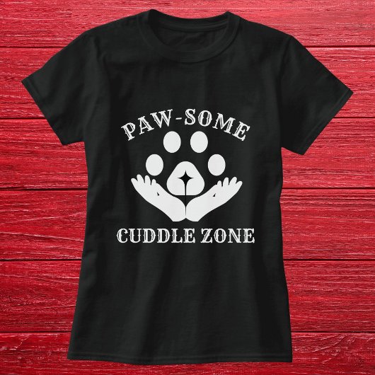 Kattenpoes Knuffelzone Grappig Schattig Modern Per T-shirt