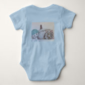 Kattenpoes Mopshond Cute Eerste Verjaardag pastel  Romper (Achterkant)