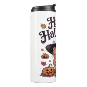 Kattenpompoen Gelukkig Halloween Thermosbeker (Gedraaid links)