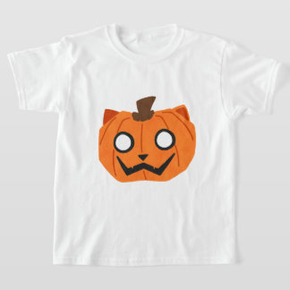 Kattenpompoen Jack-O-Lantern Halloween Kinderen T- T-shirt