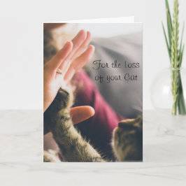 Kattenpoot geeft high-five kaart