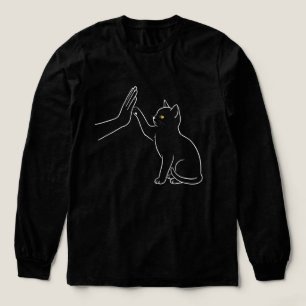 Kattenpoot High Five Lijn Kunst Zwarte Huisdier Li Tri-Blend Shirt