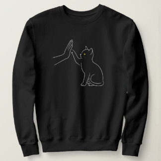 Kattenpoot High Five Lijn Kunst Zwarte Huisdier Li Trui