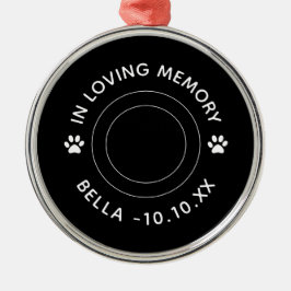 Kattenpoot print gedenkteken in liefdevolle herinn metalen ornament