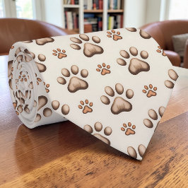 Kattenpoot Retro Neutraal Kleurige Op Maat Gemaakt Stropdas