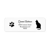 Kattenpootafdruk Adreslabels, Retouradres Etiket (Voorkant)