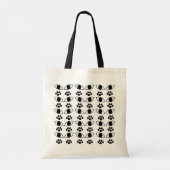 Kattenpootafdruk Zwart en Wit     Tote Bag (Achterkant)