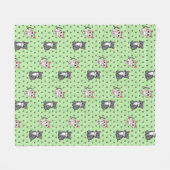 Kattenpootafdrukken Fleece Deken (Voorkant (Horizontaal))