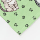 Kattenpootafdrukken Fleece Deken (Hoek)